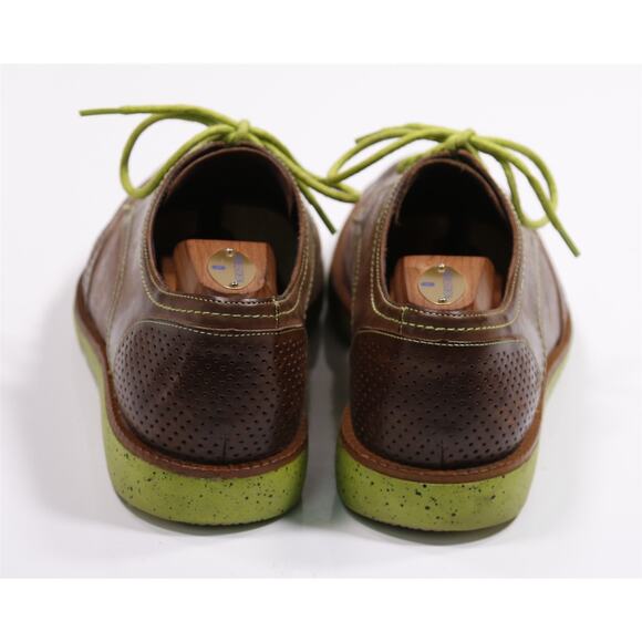 Donald J Pliner Edd Brown Lime Green Wingtip Dress Shoes 8.5 main image 6